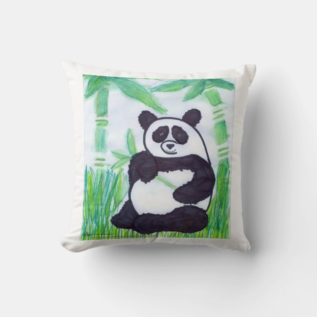 Panda och Bamboo American MoJo Pillow Kudde (Framsida)