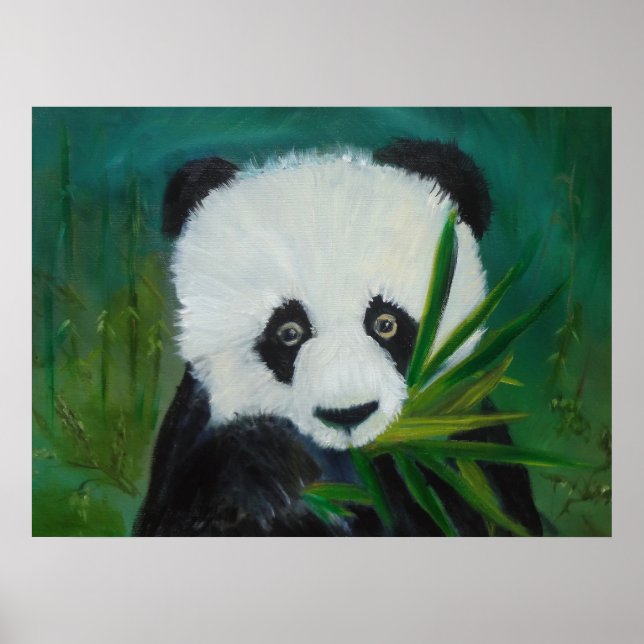 Panda och Bamboo Poster (Framsidan)