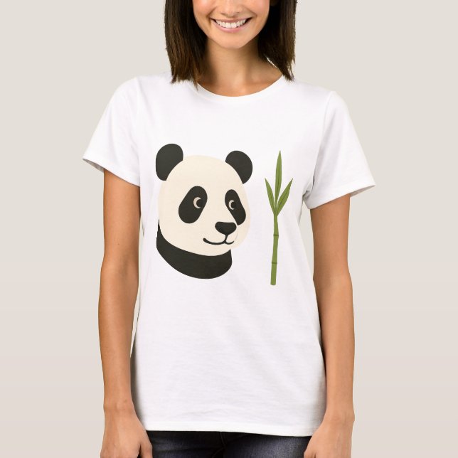 Panda och Bambu Dam T-Shirt (Framsida)