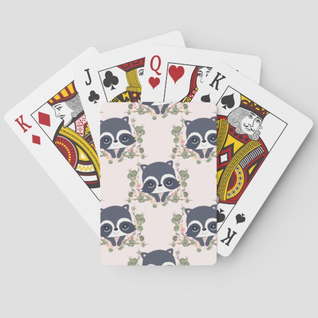 Panda och blomstrande tatuering casinokort (Baksidan)