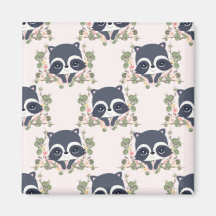 Panda och blomstrande tatuering magnet