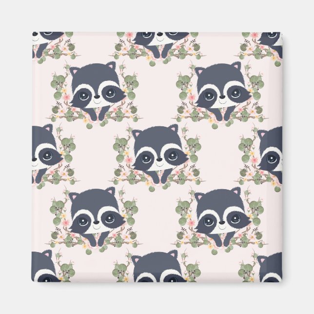 Panda och blomstrande tatuering magnet (Framsidan)