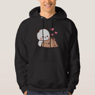 Panda och Brownie Bear Couple Hoodie