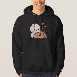 Panda och Brownie Bear Couple Hoodie