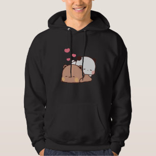 Panda och Brownie Bear Couple Hoodie