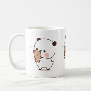 Panda och Brownie Bear Couple Kaffemugg