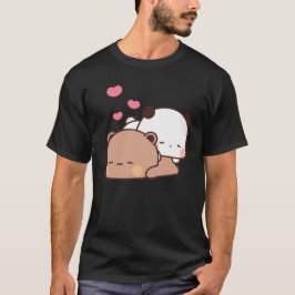 Panda och Brownie Bear Couple T Shirt