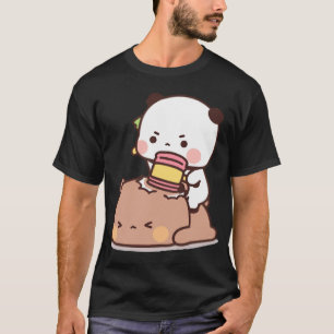 Panda och Brownie Bear Couple T Shirt