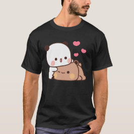 Panda och Brownie Bear Couple T Shirt
