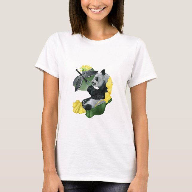 Panda och fluga t shirt (Framsida)