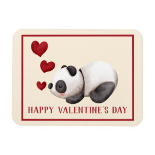 Panda och hjärtans Alla hjärtans dag Magnet