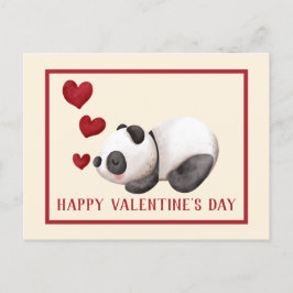 Panda och hjärtans Alla hjärtans dag Vykort
