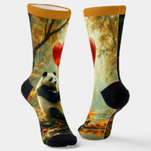 Panda och hjärtballong