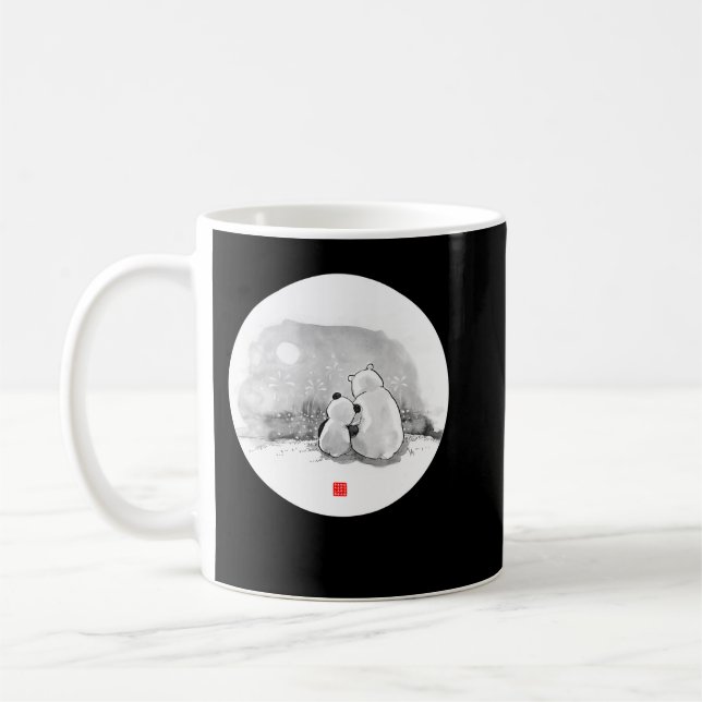 Panda och Polar Bear Kaffemugg (Vänster)