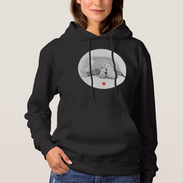 Panda och Polar | Cute Birthday Gift T Shirt (Framsida)