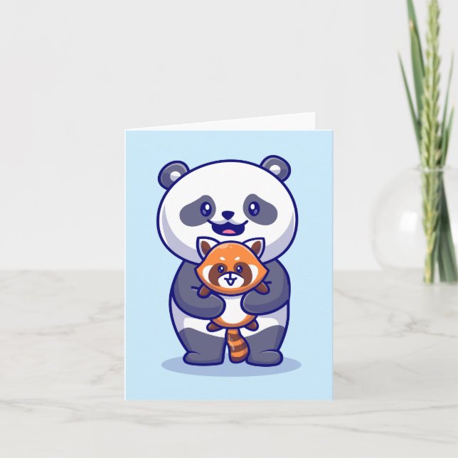 Panda och Räv Kort (Framsida)