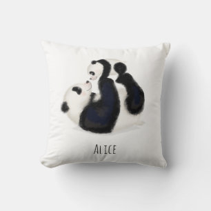 Panda och tapir personlig barn cushion kudde