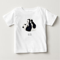Panda och unge personlig baby T-shirt