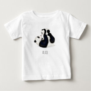 Panda och unge personlig baby T-shirt