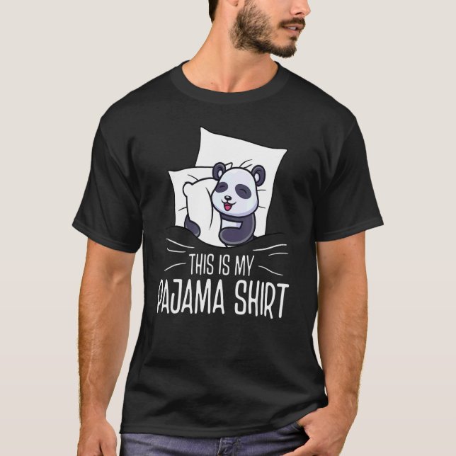 Panda Officiell Sömn Napping Nightgown T Shirt (Framsida)