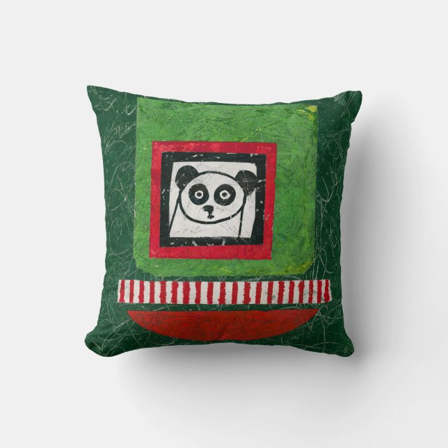 Panda Oförberedd Dekorativ kudde (Framsida)