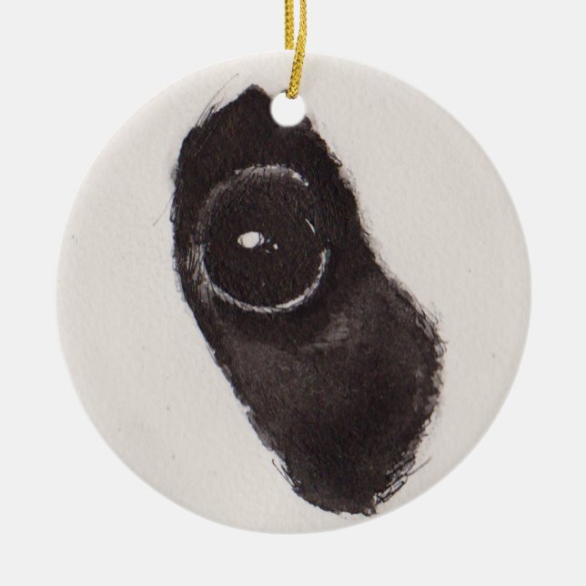 Panda öga – Blicksamling Julgransprydnad Keramik (Framsidan)