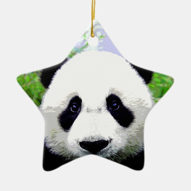 Panda Öga Julgransprydnad Keramik (Framsidan)