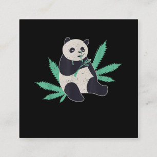Panda Ogräs Stoner Gift Fyrkantigt Visitkort