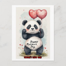 Panda önskar dig en trevlig mors dag på en helg vykort