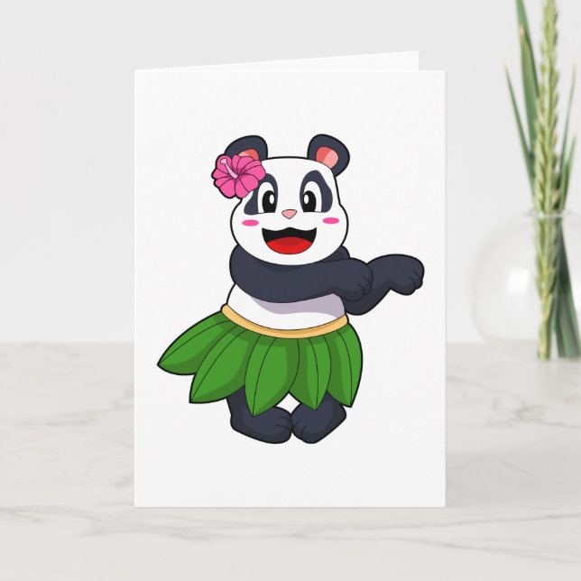 Panda på Ballet Dance Kort (Framsida)