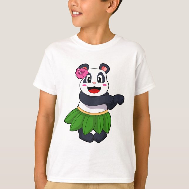 Panda på Ballet Dance T Shirt (Framsida)
