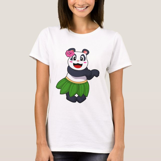 Panda på Ballet Dance T Shirt (Framsida)