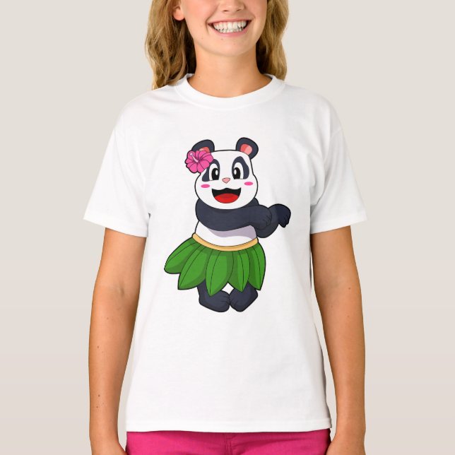 Panda på Ballet Dance T Shirt (Framsida)