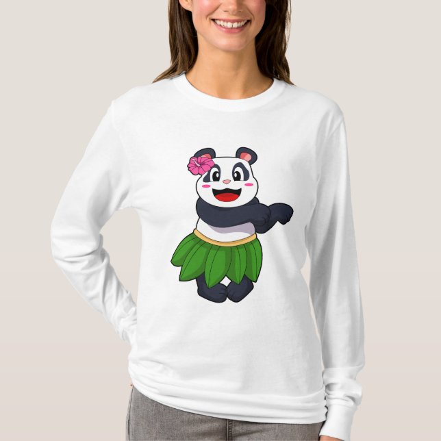 Panda på Ballet Dance T Shirt (Framsida)