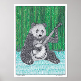 Panda på Banjo Poster