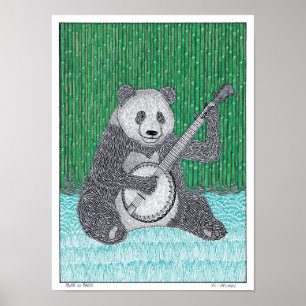 Panda på Banjo Poster