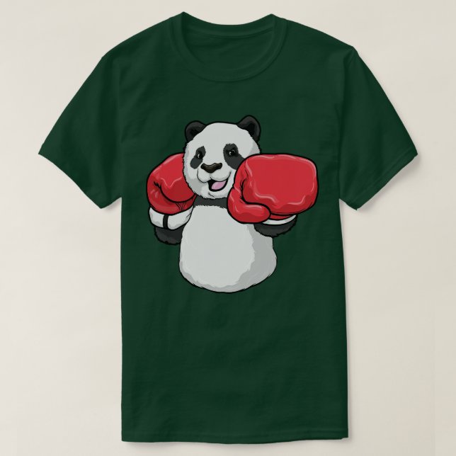 Panda på Boxing med Boxing-handskar T Shirt (Design framsida)