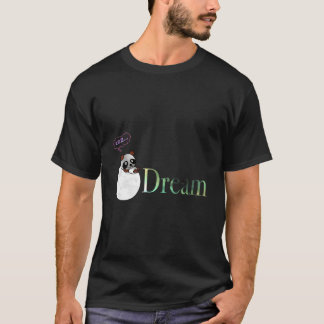 Panda På En Måne T Drömmar Kawaii Shirt