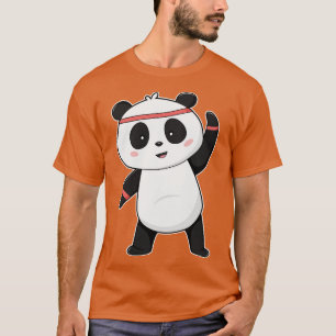 Panda på Fitness med Head Sweat T Shirt