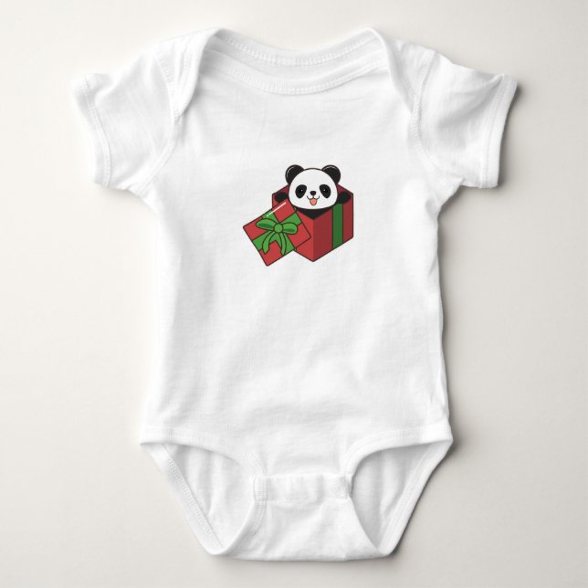 Panda på födelsedagen i Gift T Shirt (Framsida)