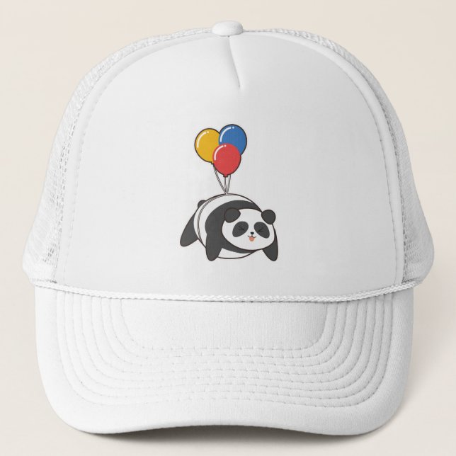 Panda på födelsedagen med Ballon Keps (Framsida)
