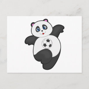 Panda på fotbollssport vykort