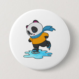 Panda på isar med isskal och scarf knapp