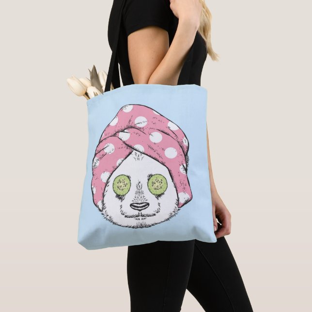 Panda på Span Tygkasse (Närbild)