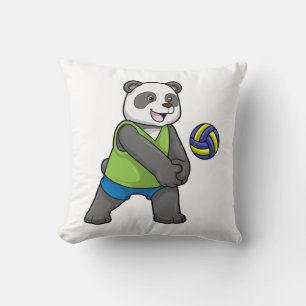 Panda på sport med Volleyball Kudde