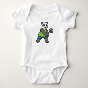 Panda på sport med Volleyball T Shirt