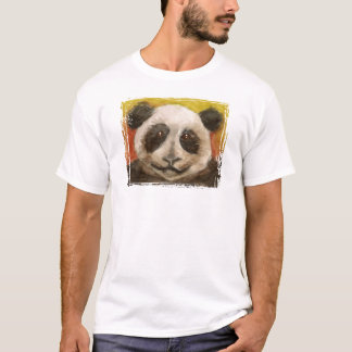 Panda på svart för barn tee