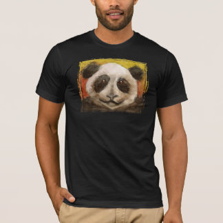 Panda på svart t-shirt