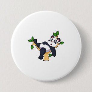 Panda på Träd Knapp