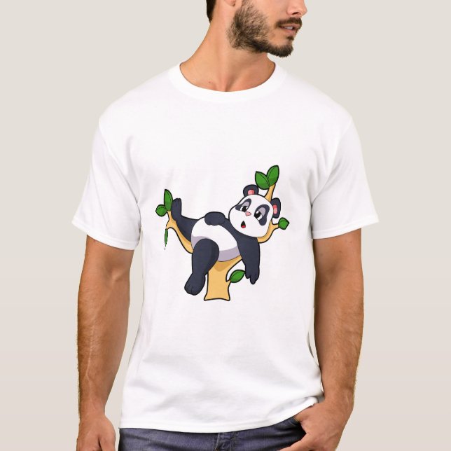 Panda på Träd T Shirt (Framsida)